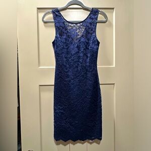 Guess navy blue lace dress